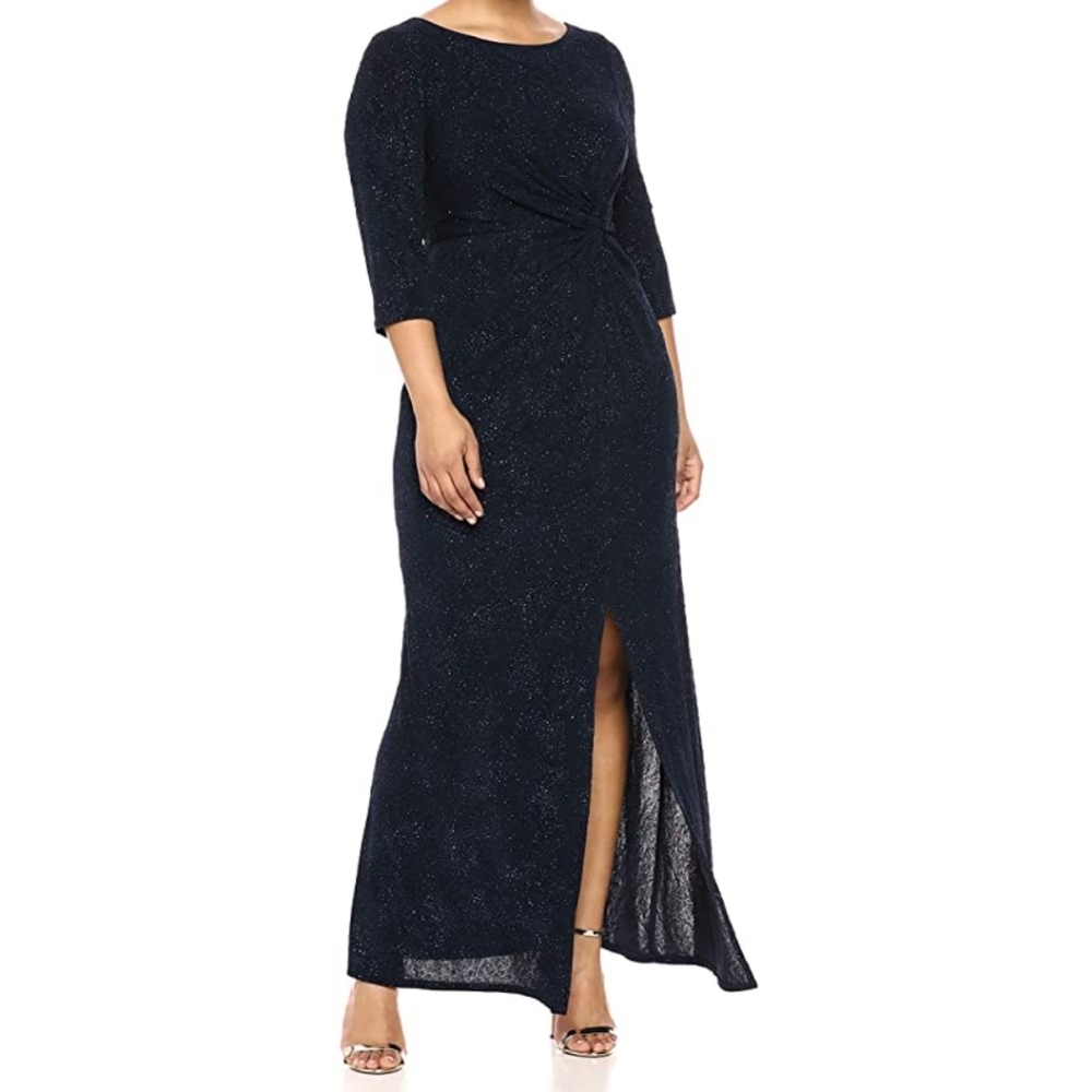 Alex Evenings Women's Plus Long Dress 14W